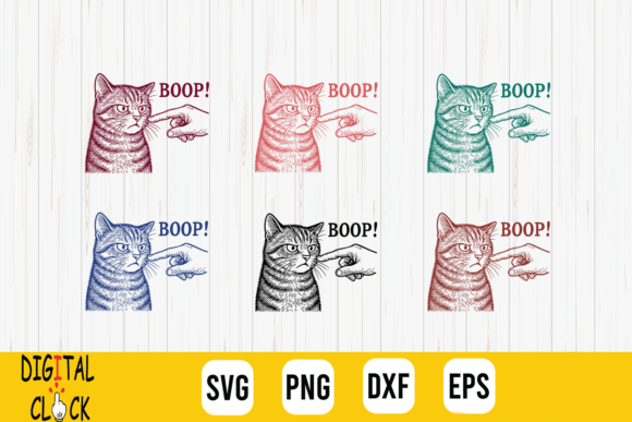 Boop on a Cat s Nose Retro Cat Boop SVG