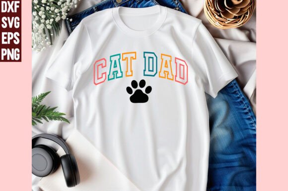 Cat Dad SVG, PNG Review