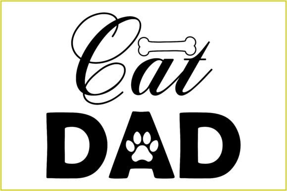 Cat Dad SVG Tshirt Design