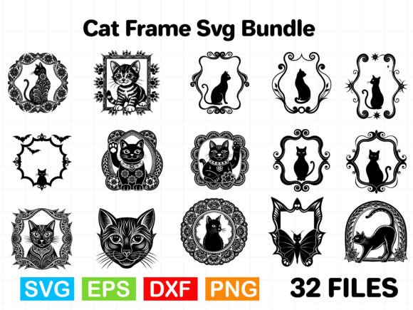 Cat Frame SVG Bundle