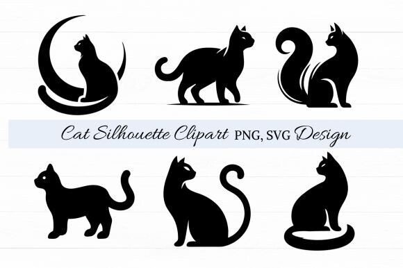 Cat Silhouette, Black Cat PNG, SVG