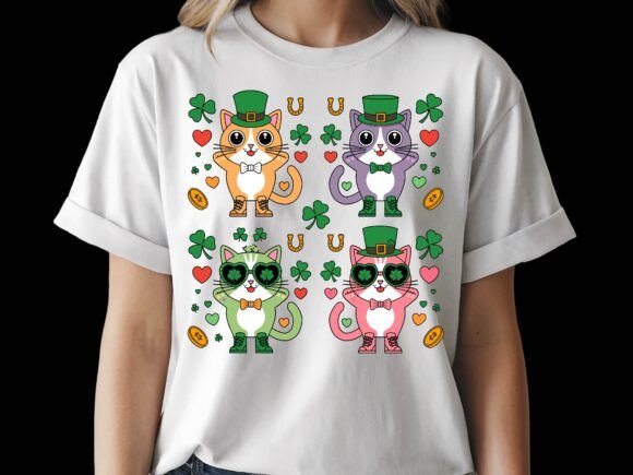 Cute St. Patrick’s Day Cat Lucky SVG