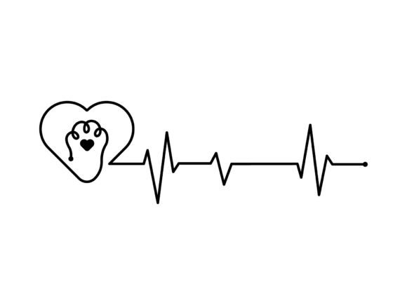 Dog Cat Vet Svg Heartbeat Paw