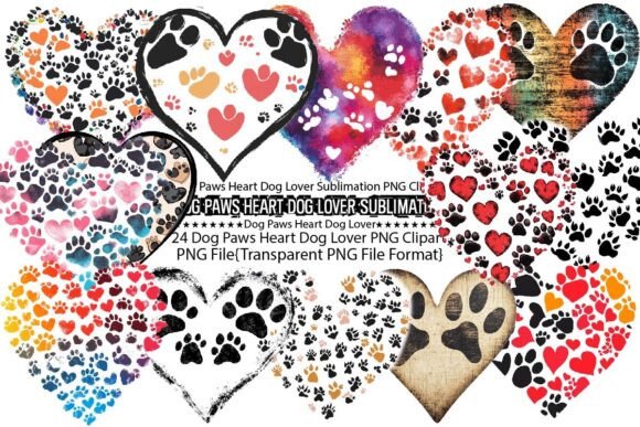 Dog Paws Heart PNG for Dog Lovers