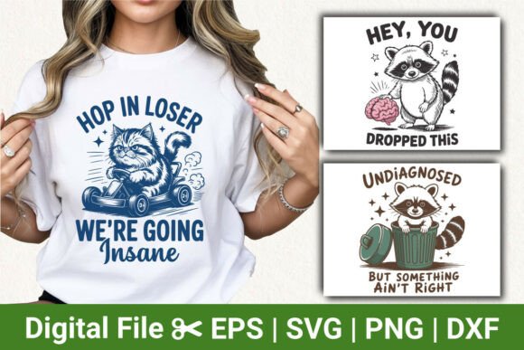 Funny Cat and Raccoon Svg, Cat Shirts
