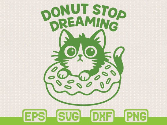 Funny Cat Donut SVG Design
