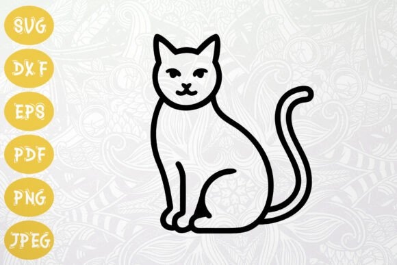 Halloween Black Cat Icon SVG Clipart