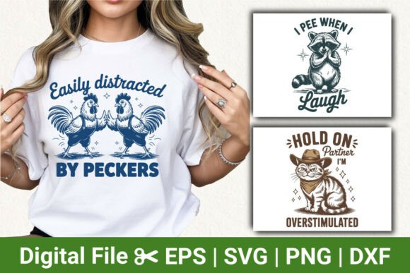 Retro Vintage Rooster Cat Raccoon Svg