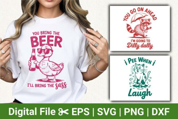 Sarcastic Duck Beer SVG & Cat Animal SVG